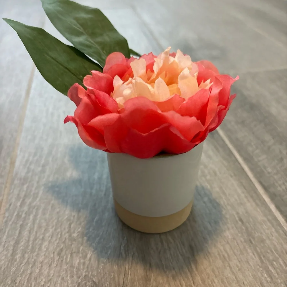 Target Pink and Cream Faux Floral Accent
